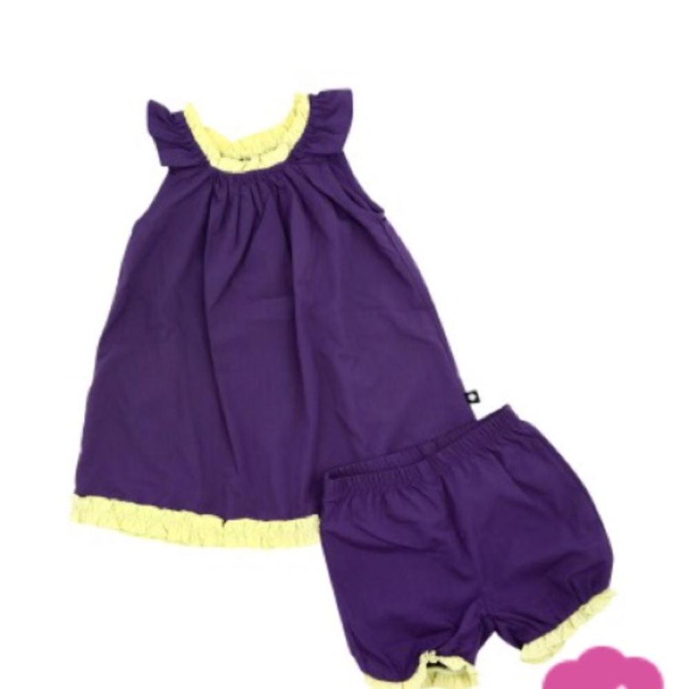 Sweet Bamboo Baby Girl Dress And Bloomers